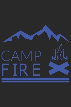 Camp Fire: Camp Fire: Notebook / Journal gift (6 x 9 inch - 110 pages - checkered / graphpaper 5x5)