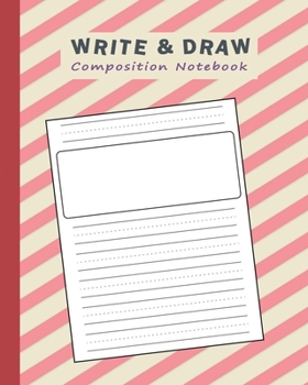 Paperback Primary Composition Notebook Pink: Drawing and Handwriting Paper with Dashed Dotted Midline and Picture Space - Pink Lines Book