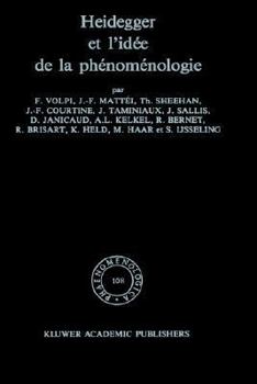 Hardcover Heidegger Et l'Idée de la Phénoménologie [French] Book