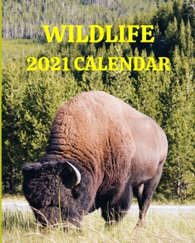 Paperback Wildlife 2021 Calendar: Monday-Sunday Monthly 2021 Calendar Book with Images of Beautiful Wild Animals Book