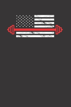 Paperback Awesome Patriotic American Flag Weightlifting 120 Page Notebook Lined Journal For Weight Lifters And Dumbbell Lovers Book
