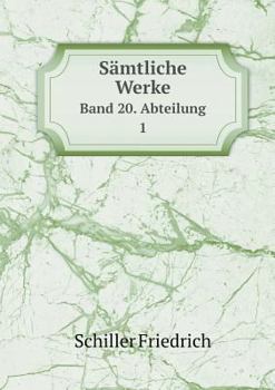 Paperback S?mtliche Werke Band 20. Abteilung 1 [German] Book
