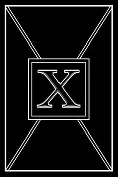 X: Personalized Dot Grid Bullet BUJO Notebook Journal Modern Sleek Black White Minimalist Initial Monogram Letter X - Many Usage Handy Travel Size For Boys MenTeens