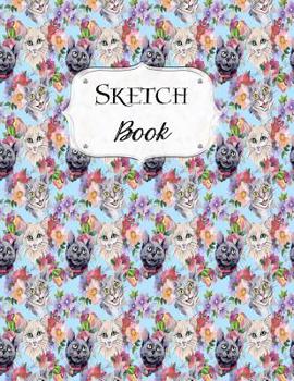 Paperback Sketch Book: Cat Sketchbook Scetchpad for Drawing or Doodling Notebook Pad for Creative Artists #10 Floral Flowers Butterfly Book