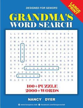 Paperback Grandma's Word Search: 100+ Puzzle 2000+ Words [Large Print] Book