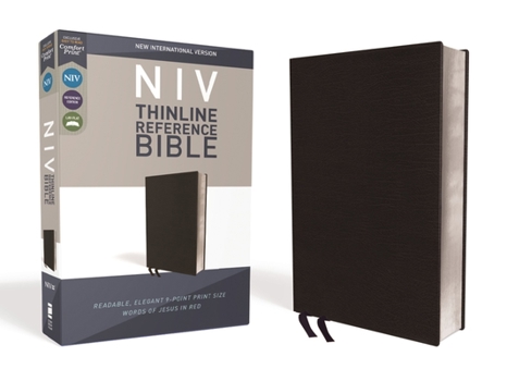 Bonded Leather NIV, Thinline Reference Bible, Bonded Leather, Black, Red Letter Edition, Comfort Print Book