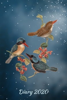 Paperback Diary 2020: Birds Floral Monthly Week to View Planner Book