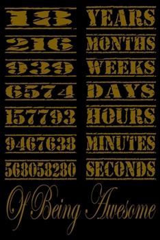 18  Years Of Being Awesome: Perfect Gift For 18  Year Old Girls and men with Beautiful vintage Happy 18 Years Birthday Notebook and blank Lined ... Vintage Anniversary Gift For Boys And Girls