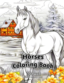 Paperback Horses Coloring Book: Volume 3 Book