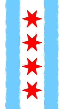 Hardcover Chicago Flag Watercolor Sketchbook Book