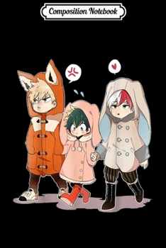 Composition Notebook: Todoroki and Midoriyas Bakugou Chibi Anime Cute Cat Journal/Notebook Blank Lined Ruled 6x9 100 Pages
