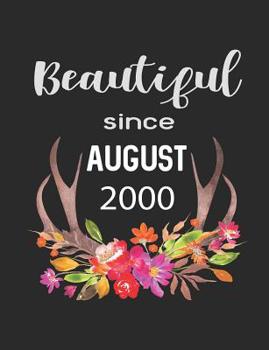 Paperback Beautiful Since August 2000: 7.44 x 9.69 100 pages 50 sheets Composition Notebook College Ruled Book