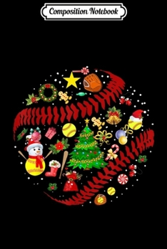 Composition Notebook: Funny merry Christmas Softball Girls Kids Ball Santa  Journal/Notebook Blank Lined Ruled 6x9 100 Pages