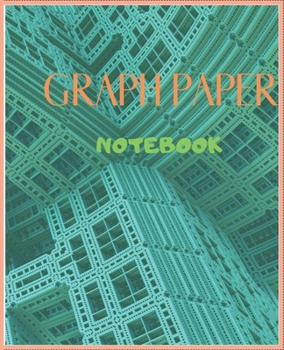 GRAPH PAPER NOTEBOOK: GraphPaper4x4_7.5x9.25_100_noBleed.pdf.Graphing Paper for Math & Science Students,4 Squares per Inch,Large - Cool Succulent Geometric Design .