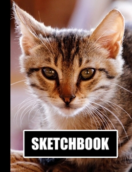Sketchbook: Cat Cover Design | White Paper | 120 Blank Unlined Pages | 8.5" X 11" | Matte Finished Soft Cover