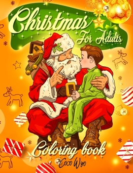 Paperback Christmas Coloring Book For Adults: Holiday Coloring Books For Adults Relaxation Book