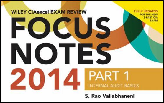 Spiral-bound Wiley CIAexcel Exam Review Focus Notes, Part 1: Internal Audit Basics Book