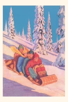 Paperback Vintage Journal Winter Sledding Book