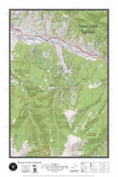 Beaver Creek Colorado Ski Area Topographic Keepsake Poster Map (with ski runs, lifts and gondolas; hiking trails, topo markings & elevation markings)