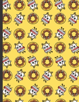 Five Year Monthly Planner and Calendar 2020-2024: Happy Frosted Donuts and Angry Hot Coffee on Yellow Background Cover. Great Date Schedule Journal for All Ages.