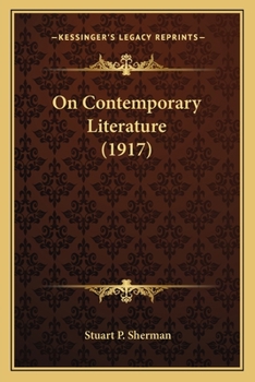 Paperback On Contemporary Literature (1917) Book