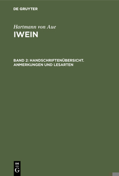 Hardcover Handschriftenübersicht. Anmerkungen und Lesarten [German] Book