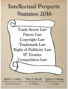 Paperback Intellectual Property Statutes: 2016 Book