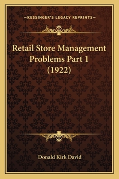 Paperback Retail Store Management Problems Part 1 (1922) Book
