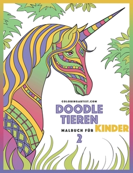 Paperback Doodle Tieren Malbuch für Kinder 2 [German] Book