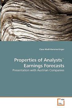 Paperback Properties of Analysts` Earnings Forecasts Book