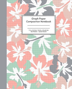 Paperback Graph Paper Composition Notebook: Quad Ruled 5x5 (5 squares per inch), Grid Paper for Science, Math & Engineering Students or Teachers (7.5 x 9.25 - 1 Book