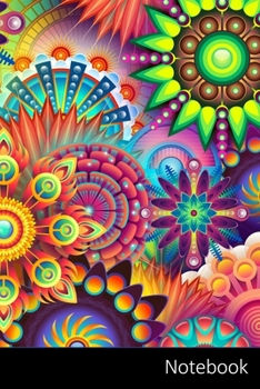 Paperback Notebook: サイケデリック、カラフル、色ӌ Book