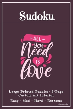 Paperback Sudoku: 2 Per Page - 202 FULL SIZE LARGE PRINT Easy to Extreme Puzzles, Rules & Solutions / Answers. Plenty of Margin Space. B [Large Print] Book
