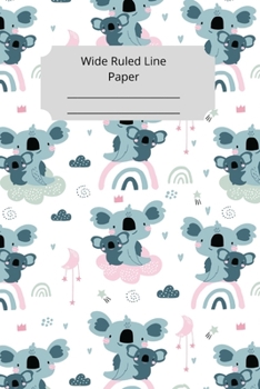 Paperback Cute Baby Koala Theme Wide Ruled Line Paper Book