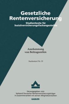 Paperback Anerkennung Von Beitragszeiten [German] Book