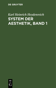 Hardcover System der Aesthetik, Band 1 [German] Book