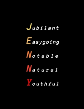 Jenny: Inspiring composition notebook gift for girl, daughter or woman | Name personalized present | Elegant wide ruled paper | Standard size perfect for school, college or university