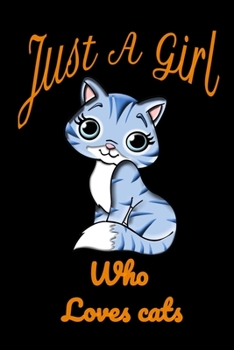 Just A Girl Who Loves cats notebook journal for girls - black: Cute cats Wide Ruled Paper Notebook Journal | Nifty Baby black panda Wide Blank Lined ... for Home School College for Writing Notes