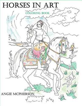 Paperback Horses in Art Coloring Book