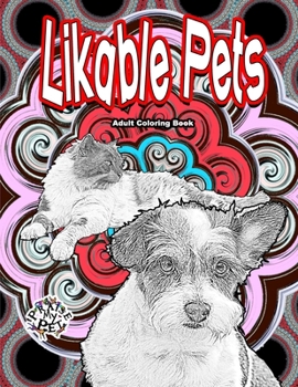 Paperback Likable Pets: Adult Coloring Book