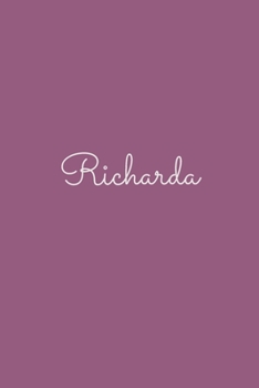 Richarda: notebook with the name on the cover, elegant, discreet, official notebook for notes, dot grid notebook,