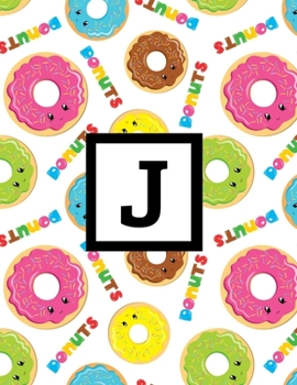 J: Letter Monogrammed Daily Planner January 2020 - December 2020 Appointment Book Day Schedule For Donut Doughnut Lover - (8.5"x11")