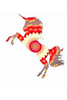 Paperback Spiral Fire Unicorn Cool: Mood Tracker Book