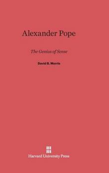 Hardcover Alexander Pope: The Genius of Sense Book