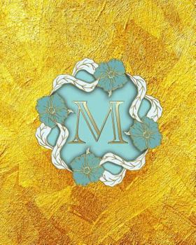 Paperback M: Monogram Initial M Notebook for Ladies, 100 College Ruled Pages, 8 X 10, Softcover Book