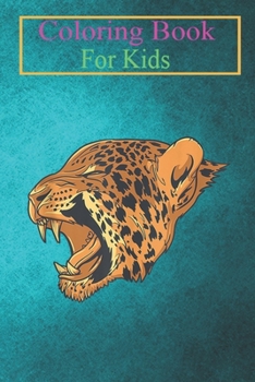Coloring Book For Kids: Leopard Face Head Cheetahs Jaguars Big Cat Wild Animal Lover Animal Coloring Book: For Kids Aged 3-8 (Fun Activities for Kids)