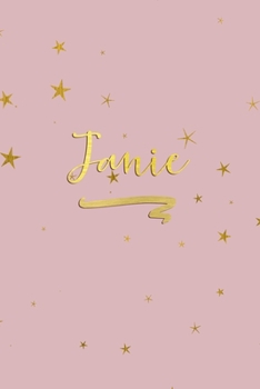 Paperback Janie: Personalized Journal to Write In - Rose Gold Line Journal Book