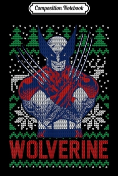 Composition Notebook: Marvel X-Men Wolverine Christmas Tree Ugly Sweater Journal/Notebook Blank Lined Ruled 6x9 100 Pages