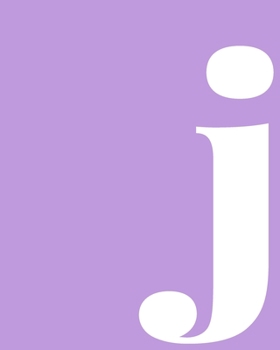 j: Squared Grid Graph Paper Notebook | Personalized Monogram Lowercase Letter j Cover Design in Purple and White