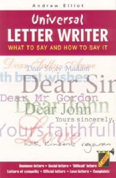 Paperback Universal Letter Writer Book